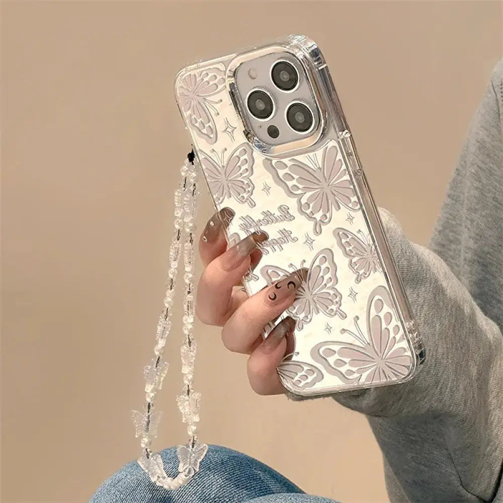 Butterfly Mirror Iphone 15 Pro Max Protective Case