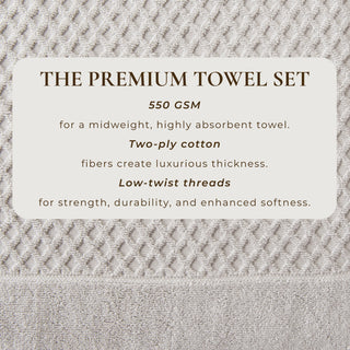 Cotton Diamond Waffle Weave Bath Towel Set - Grayson Collection