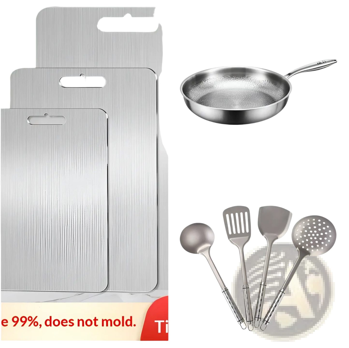 Titanium Hammered Non-stick Frying Pan with Lid