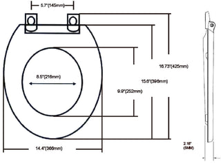 J&V Textiles Soft Round Toilet Seat With Easy Clean & Change Hinge, Padded