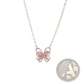 Translucent Butterfly Gemstone Pendant Necklace