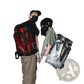 Transparent Vinyl Text Print Schoolbag Backpack