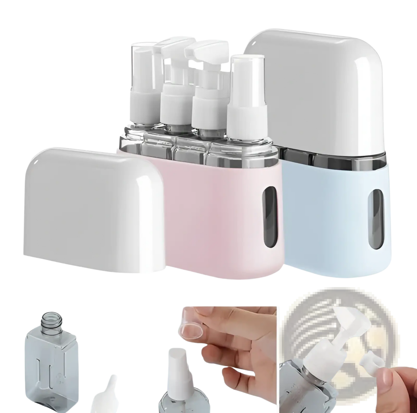 Travel Bottle Set 8 Pack Tsa Approved Toiletry Kit