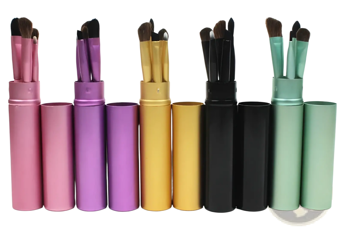 Travel Eye Makeup Brush Set with Portable Case