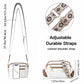 Triple Zipper Floral Strap Colorblock Crossbody Bag