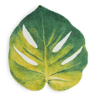 Abyss Leaf Green Cotton Bath Rug 39" x 39"