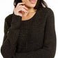 Alfani Women's Metallic Swing Sweater Black Size Petite Small