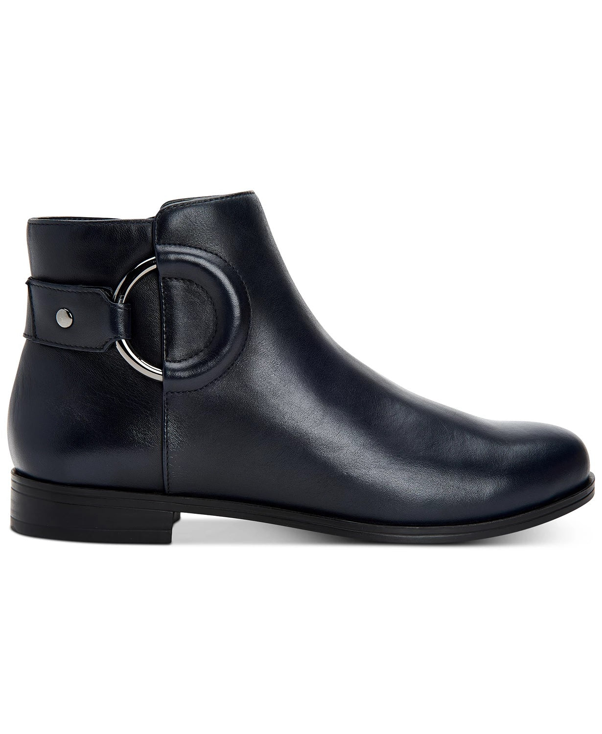 Alfani Women's Avvia Leather Closed Toe Ankle Fashion Boots Black Size 5 M