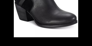 American Rag Women's Ashlyn Leather Leather Booties Shoes Black Size 6 M