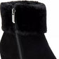 Alfani Women's Step 'N Flex Oreena Faux-Fur-Cuff Wedge Booties Black Size 10 M