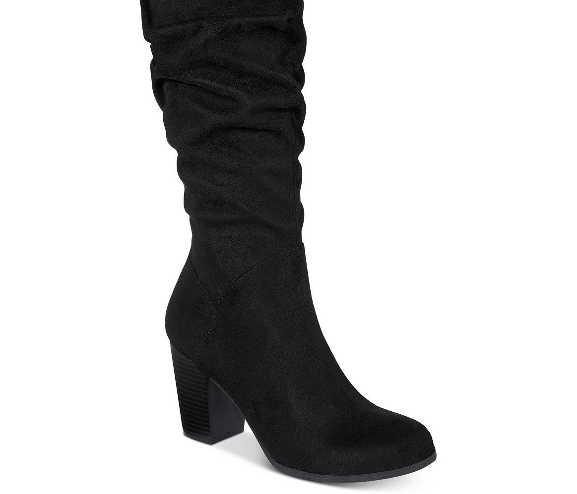 Material Girl Women's Myah Tall Dress Boots Black Size 7.5 M