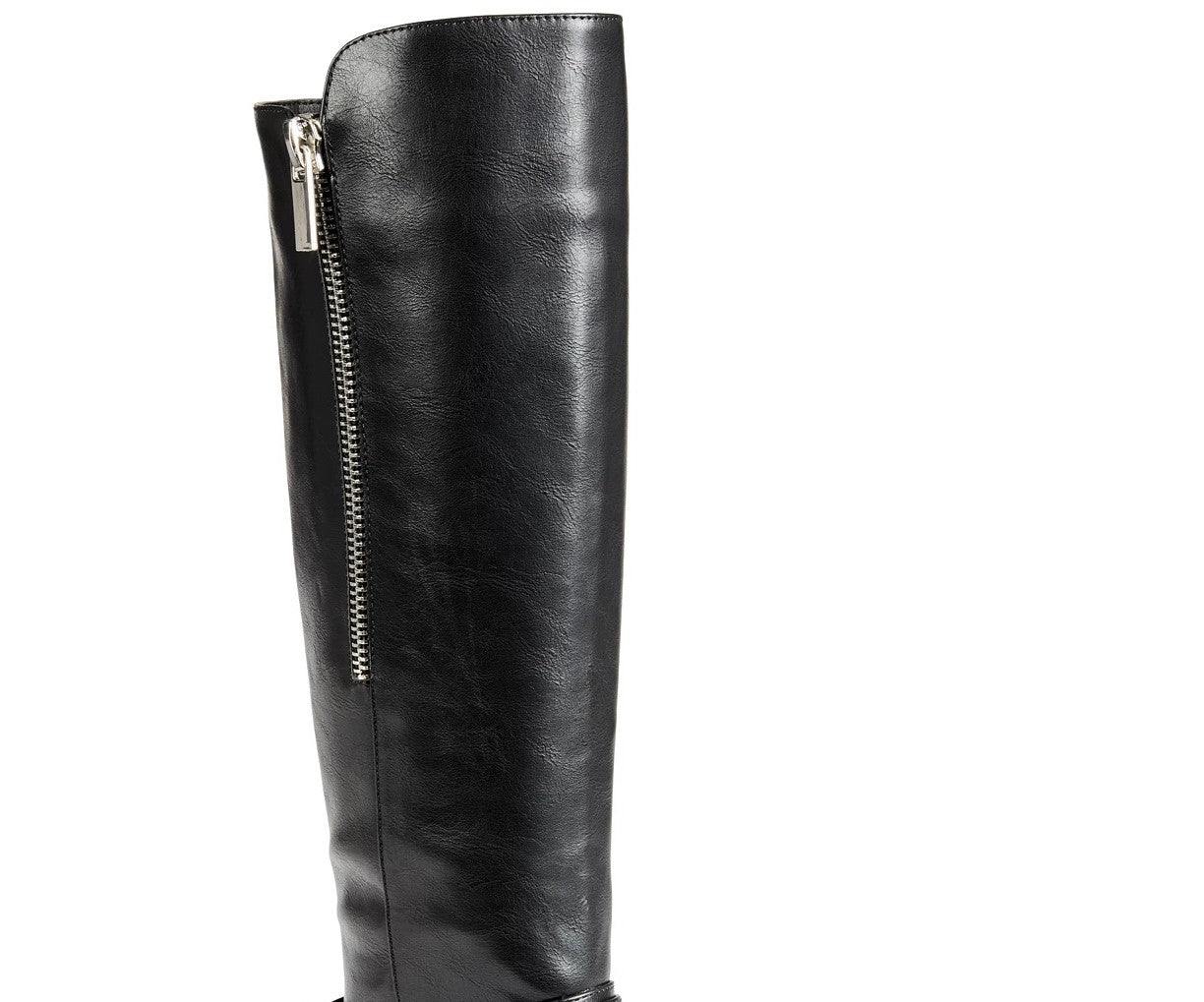 Material Girl Women's Winnnie Strap Riding Boots Black 6.5 M