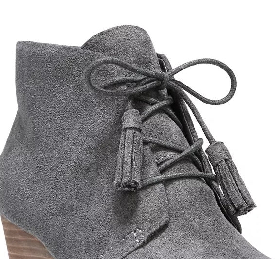 Dr. Scholl's Women's Dakota Wedge Booties Dark Gray Size 7.5 M