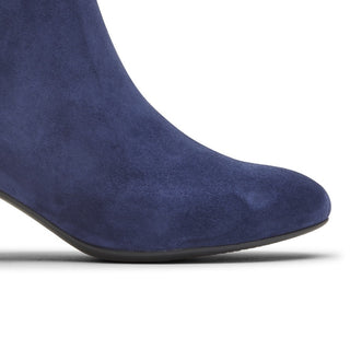 Rockport Women's Total Motion Oaklee Ruffle Ankle Boots Shoes Navy Size 7 W