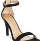 Material Girl Women's Blaire Two-Piece Dress Sandals Black Size 10 M