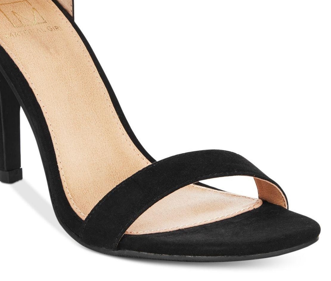 Material Girl Women's Blaire Two-Piece Dress Sandals Black Size 10 M