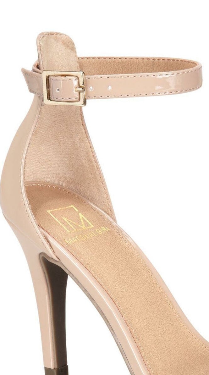 Material Girl Women's Blaire Two-Piece Dress Sandals Beige Size 10 M