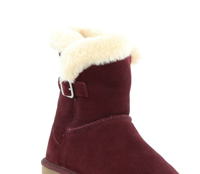 Style & Co Women's Tiny 2 Faux Fur Booties Red Size 8 M