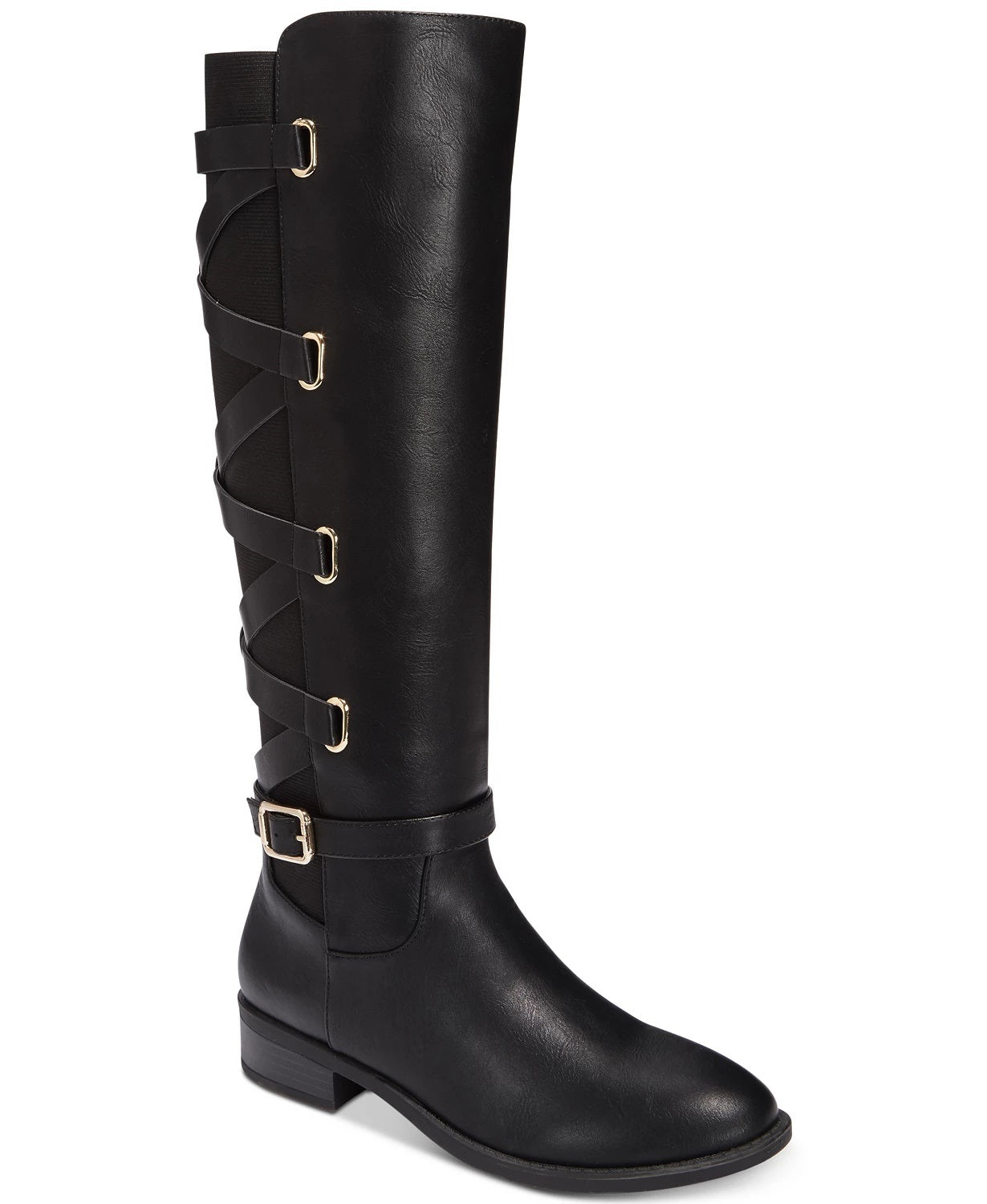 Thalia Sodi Women's Veronika Wide Calf Riding Boots Black Size 7 M