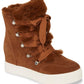 Steve Madden Women's Wharton Faux Fur Bootie Brown Size 8.5 M
