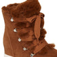 Steve Madden Women's Wharton Faux Fur Bootie Brown Size 8.5 M