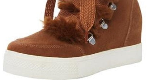 Steve Madden Women's Wharton Faux Fur Bootie Orange Size 6 M