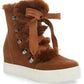 Steve Madden Women's Wharton Faux Fur Bootie Orange Size 8 M
