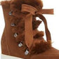 Steve Madden Women's Wharton Faux Fur Bootie Orange Size 8 M