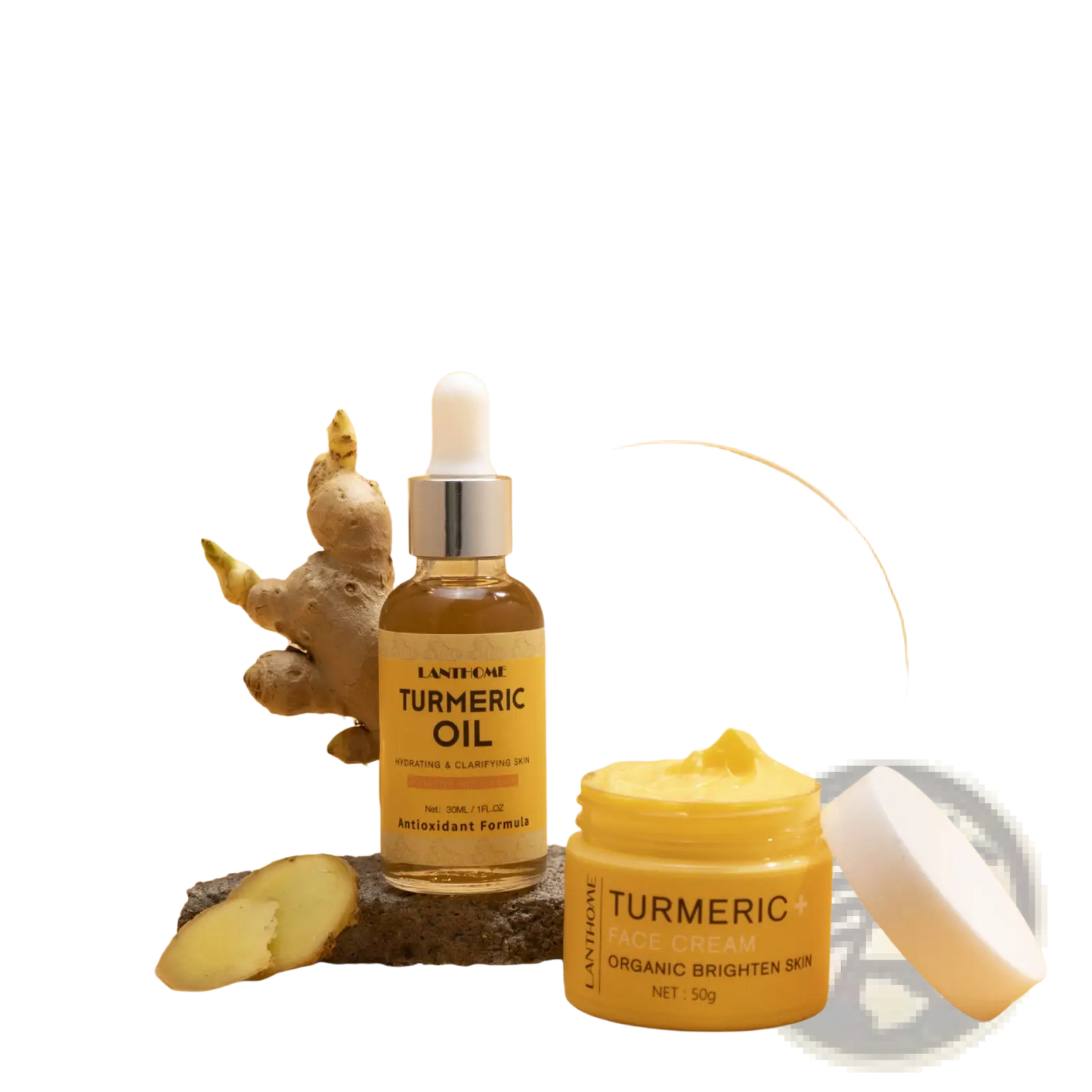 Turmeric Skincare Set Brightening Oil and Face Cream