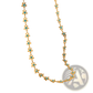 Turquoise Daisy Gold Chain Necklace and Bracelet Set