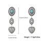Turquoise Heart and Sunburst Silver Jewelry Set