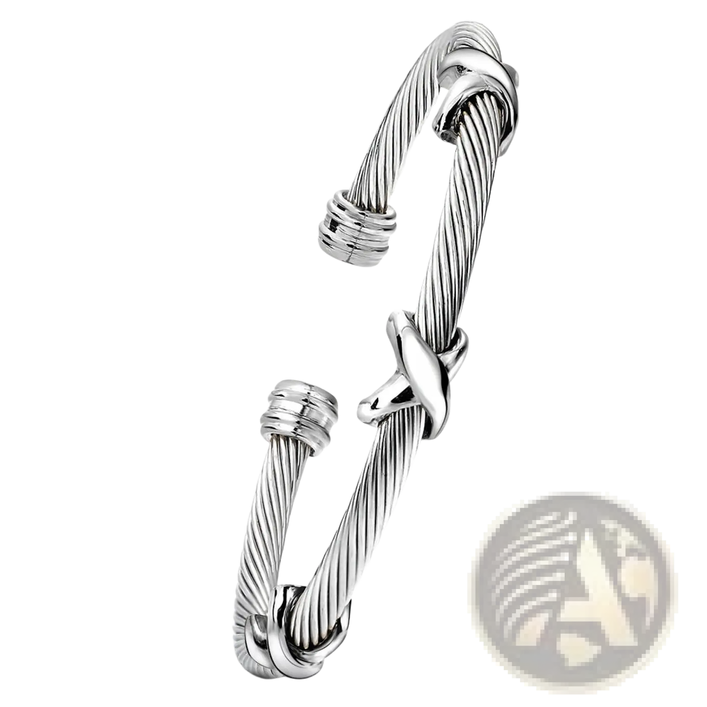Twisted Cable Knot Adjustable Titanium Steel Bracelet