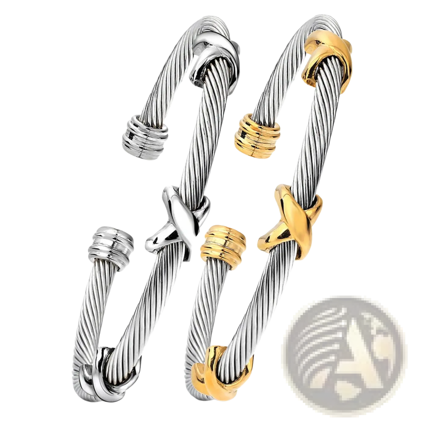 Twisted Cable Knot Adjustable Titanium Steel Bracelet