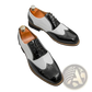 Two-tone Men's Patent Leather Brogue Oxford Shoes