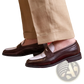 Two Tone Square Toe Leather Loafers