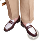 Two Tone Square Toe Leather Loafers