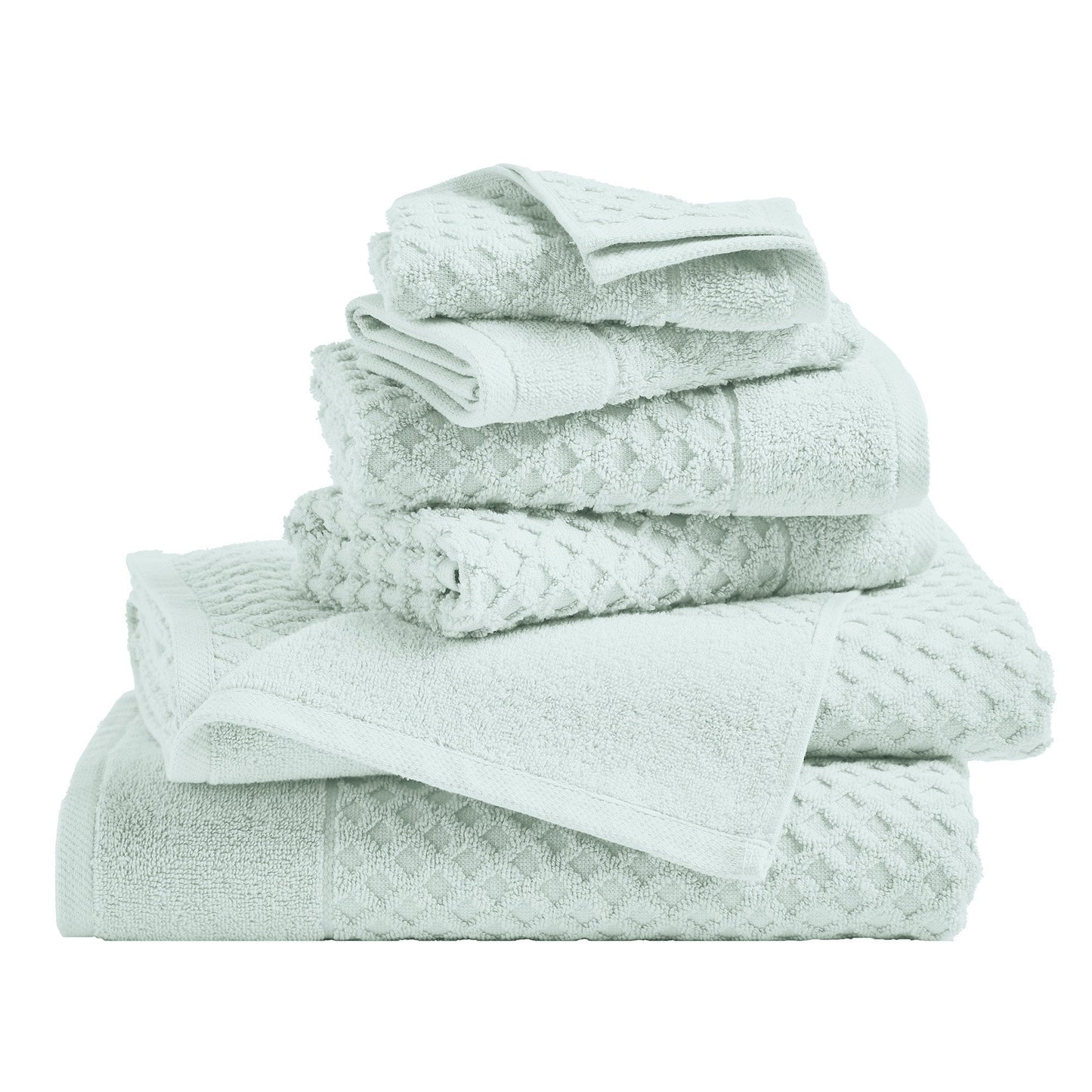 Cotton Diamond Waffle Weave Bath Towel Set - Grayson Collection