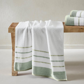 Decorative Cotton Stripe Bath Towel Set - Noelle Collection