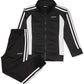 Adidas Little Girls 2 Pc Colorblocked Jacket & Pants Tricot Track Set Black Size 5