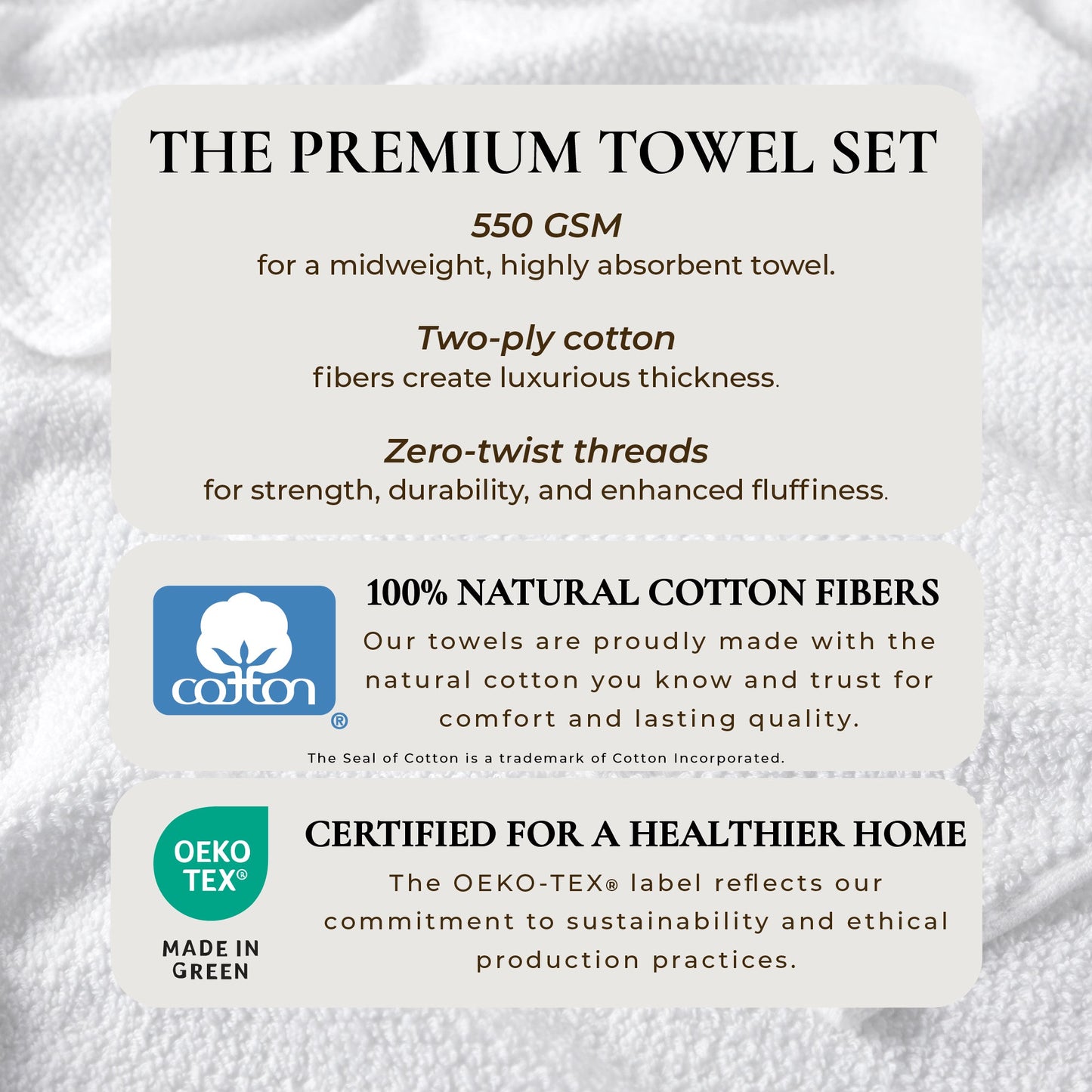 Cotton Textured Bath Towel Set - Acacia Collection