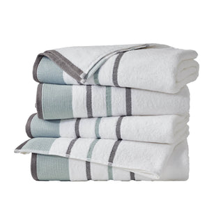 Decorative Cotton Stripe Bath Towel Set - Noelle Collection
