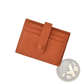 Ultra Thin Minimalist Textured Leather Card Holder with Strap