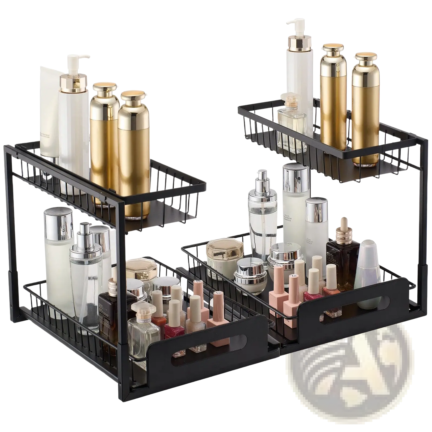Under Sink Organizer 2 Tier Wire Pull out Baskets