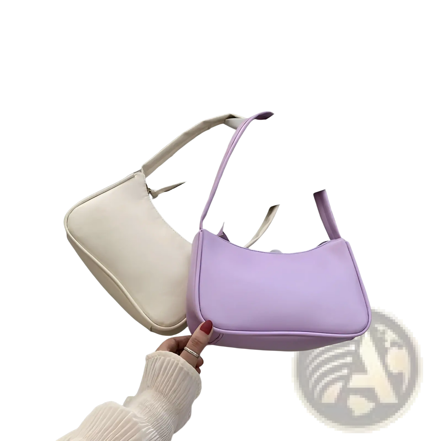 Underarm Shoulder Bag Faux Leather Rectangular Purse