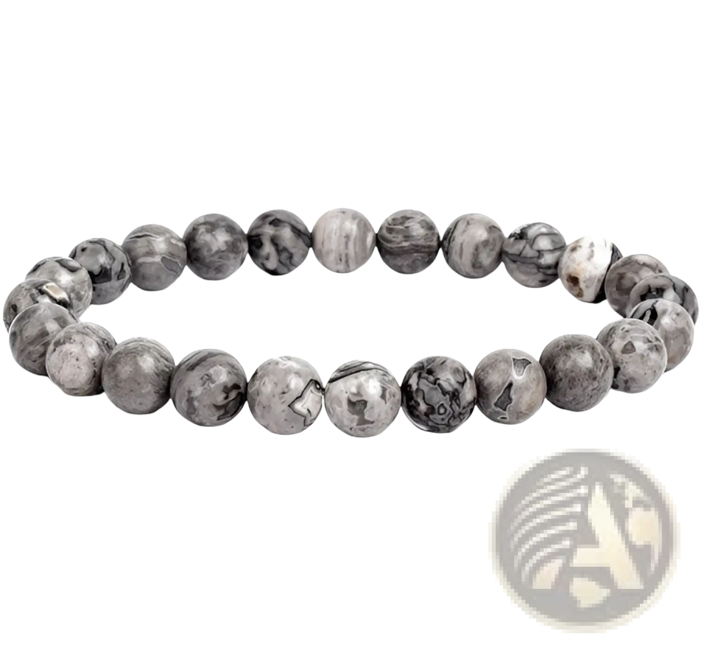 Unisex 8mm Polished Agate and Amethyst Stretch Bracelet