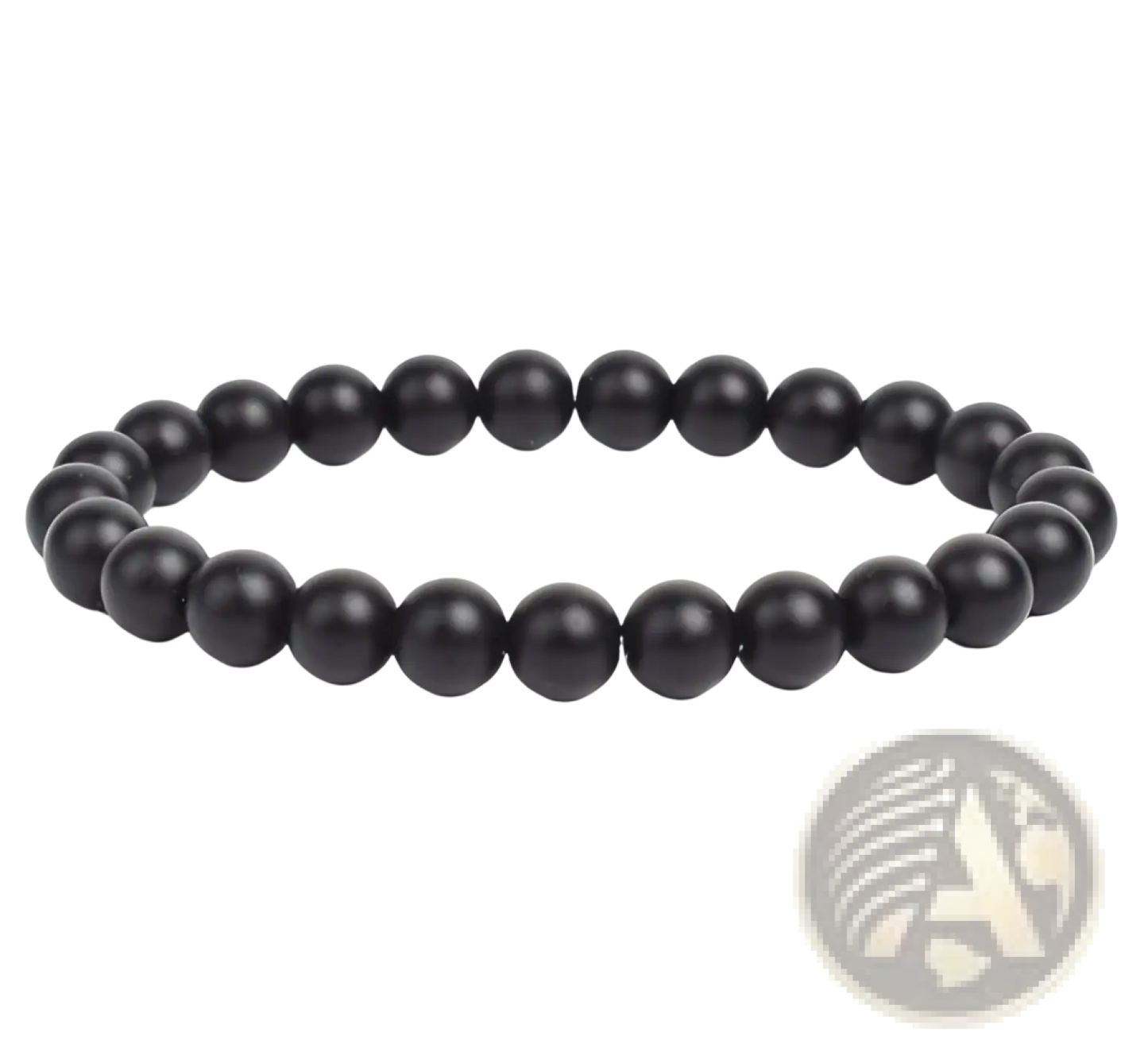 Unisex 8mm Polished Agate and Amethyst Stretch Bracelet