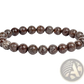 Unisex 8mm Polished Agate and Amethyst Stretch Bracelet