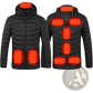 Unisex 9 Zone Electric Heated Hooded Puffer Jacket