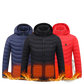 Unisex 9 Zone Electric Heated Hooded Puffer Jacket