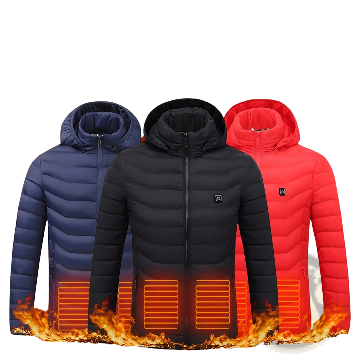 Unisex 9 Zone Electric Heated Hooded Puffer Jacket